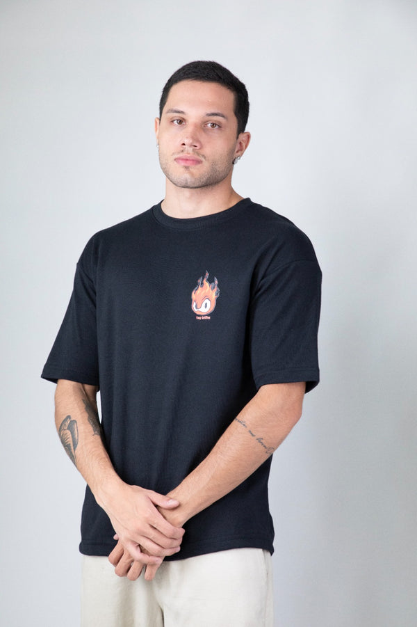Camiseta Oversized  Streetwear Masculina Com Estampado MEN TREBDY Malha Americano 3A #011