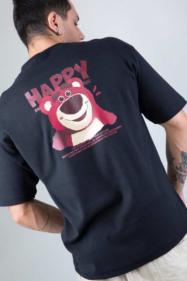 Camiseta Oversized  Streetwear Masculina Com Estampado MEN TREBDY Malha Americano 3A #019