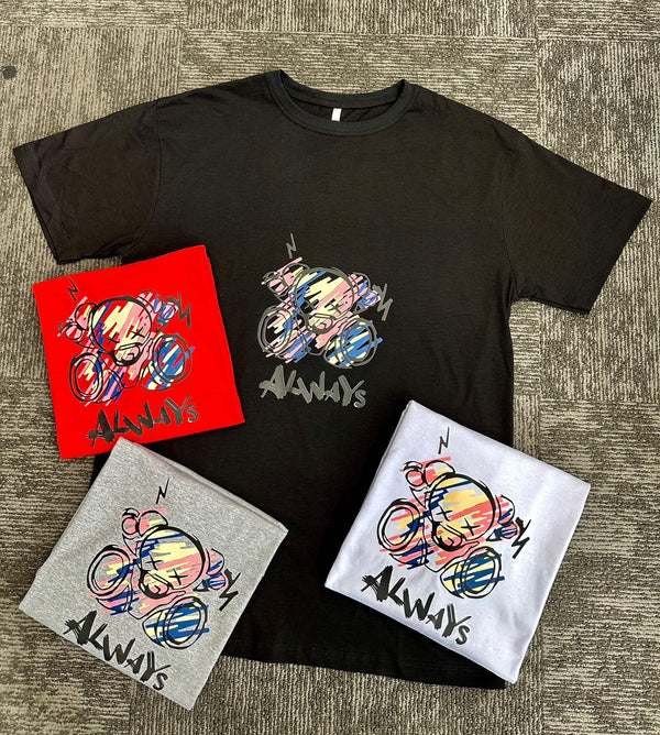 Camiseta masculina camisa estampada casual manga curta gola redonda verão moda 025